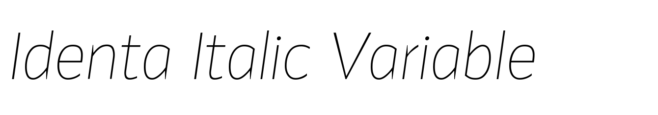 Identa Italic Variable